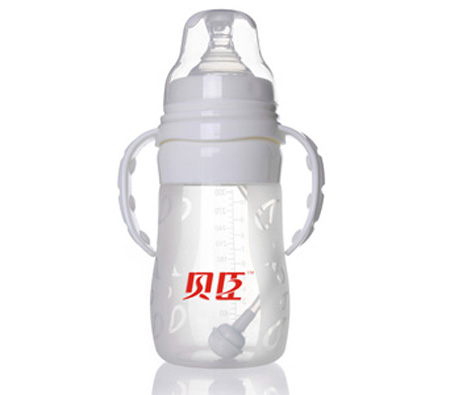 貝臣寬口10安硅膠奶瓶300ml