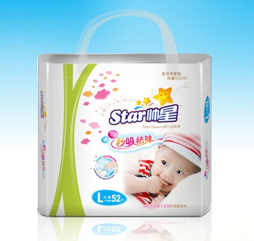 帥星嬰兒秒吸祛味紙尿褲L碼