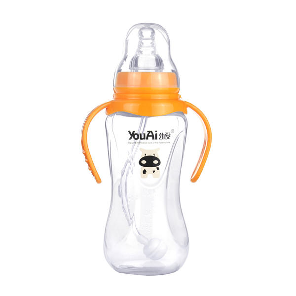 幼愛PP標口帶柄自動吸經典奶瓶240ml