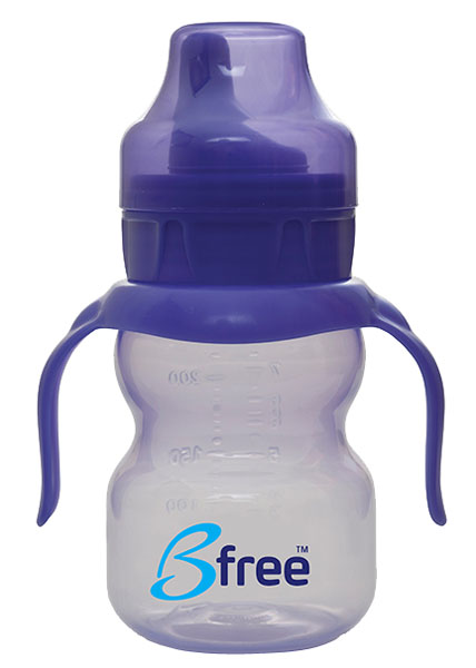 Bfree紫色帶蓋易把握學(xué)飲杯200ml