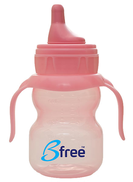 Bfree粉紅色雙柄簡易學(xué)飲杯200ml