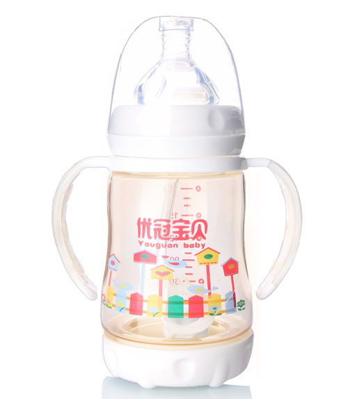 優冠寶貝防脹氣PPSU奶瓶180ml白色