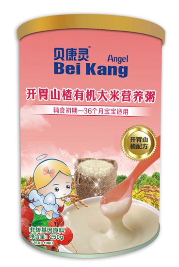 貝康靈開胃山楂有機大米營養粥(聽裝)