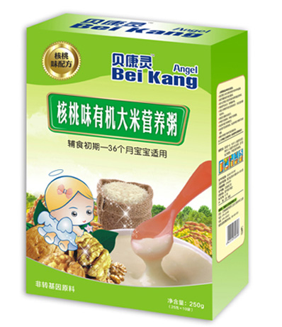 貝康靈核桃味有機大米營養粥(盒裝)