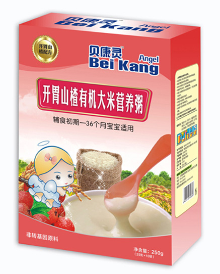 貝康靈開胃山楂有機(jī)大米營(yíng)養(yǎng)粥(盒裝)