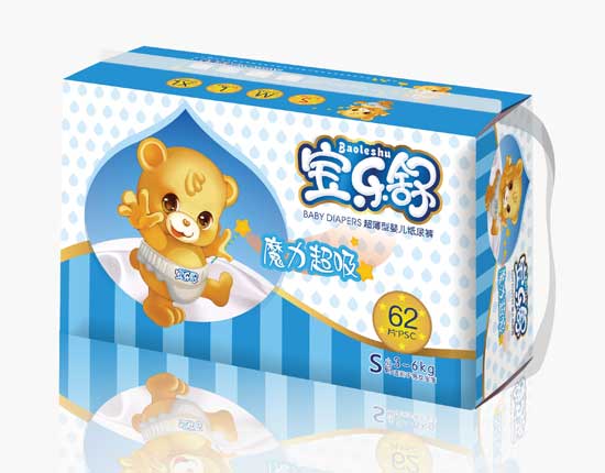  寶樂舒魔力超吸超薄紙尿褲大包S碼