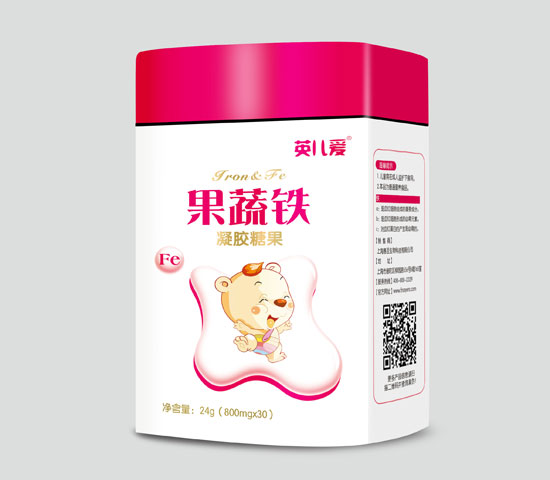英兒愛QS果蔬鐵膠丸30粒（鐵盒）