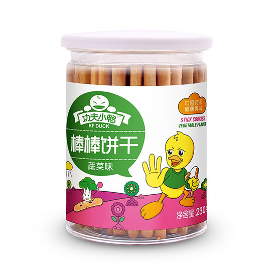 功夫小鴨棒棒餅干蔬菜味