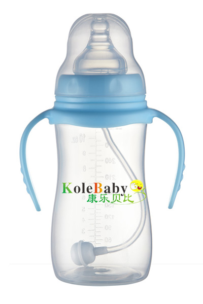康樂貝比PP寬口弧形自動奶瓶300ML